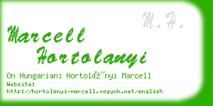 marcell hortolanyi business card